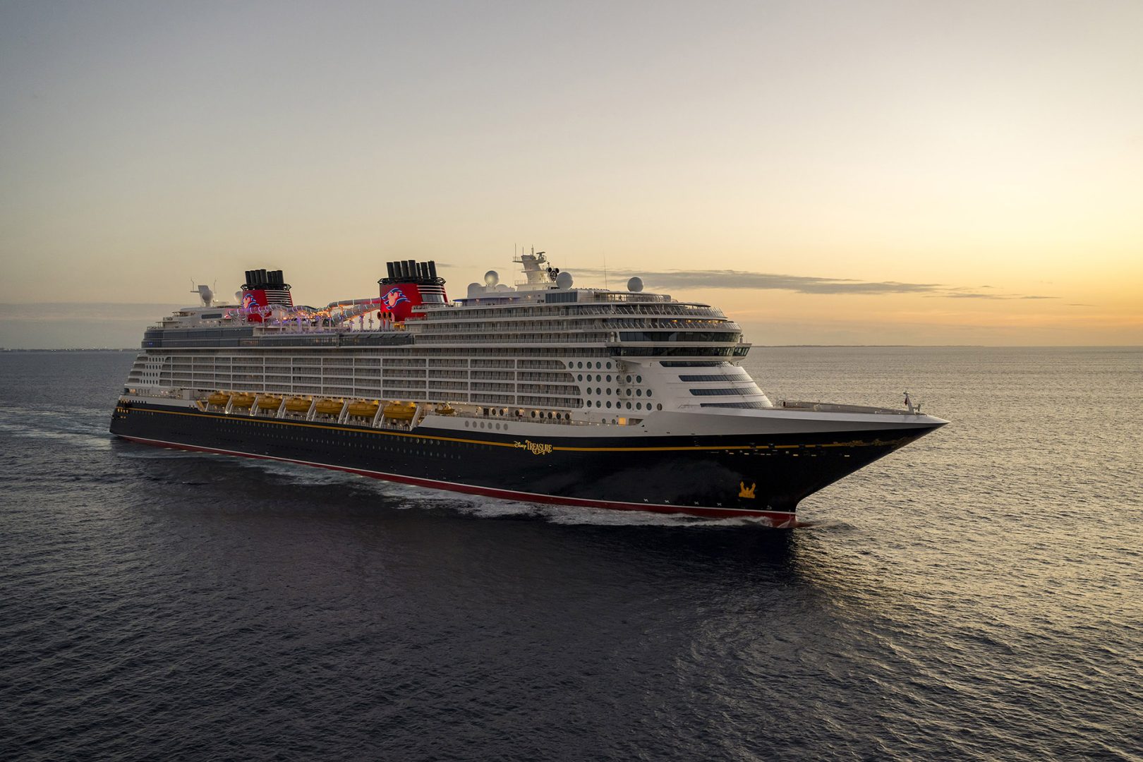 Disney cruise ship sailing at sea