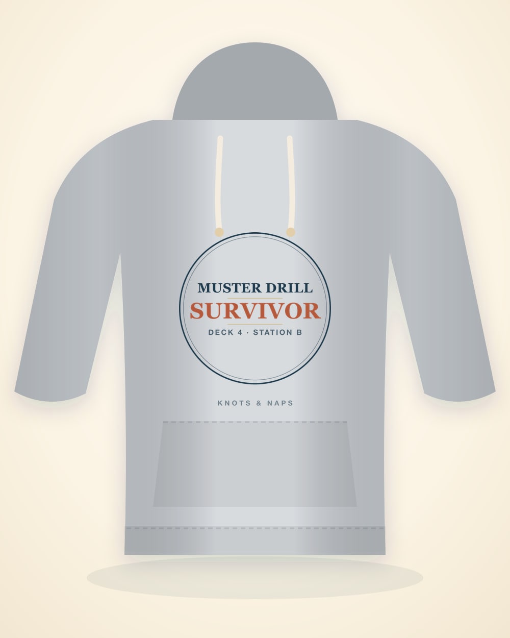 Muster Drill Survivor hoodie in heather grey