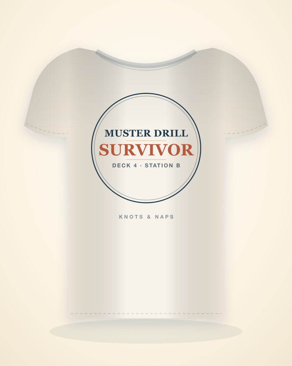 Muster Drill Survivor Tee in Natural