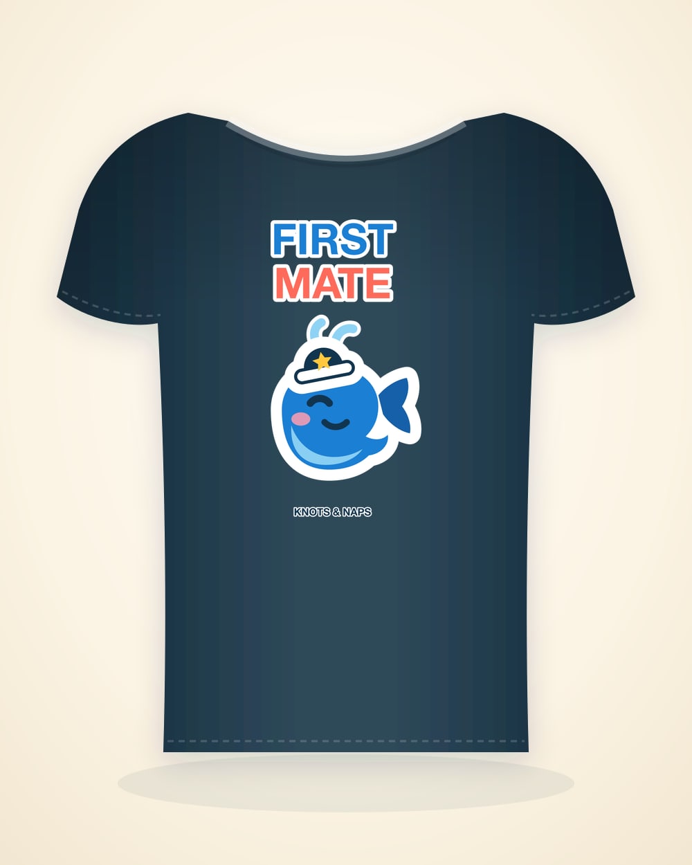 First Mate kids tee in navy
